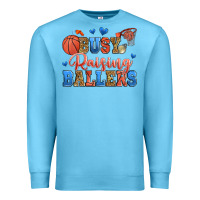 Ocean Blue busy raising ballers basketball Premium Sweatshirt - Zillion Design Studio