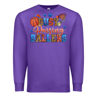 Purple busy raising ballers basketball Premium Sweatshirt - Zillion Design Studio