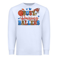 White busy raising ballers basketball Premium Sweatshirt - Zillion Design Studio
