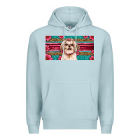 Blue Mist shih tzu license plate Premium Hoodie - Artiststas