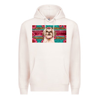 Pale Pink shih tzu license plate Premium Hoodie - Artiststas