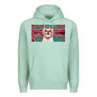 Seafoam shih tzu license plate Premium Hoodie - Artiststas