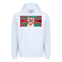 White shih tzu license plate Premium Hoodie - Artiststas