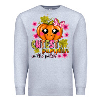 Heather Grey Cutest Pumpkin In The Patch Premium Sweatshirt - texasbilliewilder