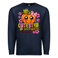 Navy Cutest Pumpkin In The Patch Premium Sweatshirt - texasbilliewilder