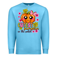 Ocean Blue Cutest Pumpkin In The Patch Premium Sweatshirt - texasbilliewilder