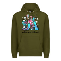 Army Green da dental assistant Premium Hoodie - AdoDesignShop