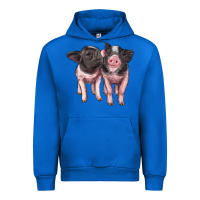 Cobalt cute baby pigs Urban Hoodie - Artiststas