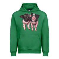 Emerald cute baby pigs Urban Hoodie - Artiststas