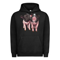 Pigment Black cute baby pigs Urban Hoodie - Artiststas