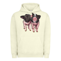 Pigment Pistachio cute baby pigs Urban Hoodie - Artiststas