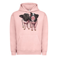 Pigment Salmon cute baby pigs Urban Hoodie - Artiststas