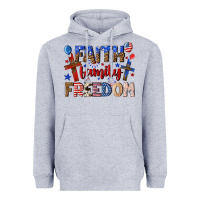 Heather Grey faith family freedom Heavyweight Hoodie - texasbilliewilder