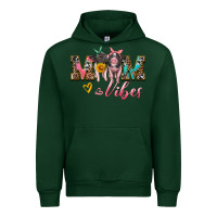 Forest Green mom vibes baby pigs Urban Hoodie - Artiststas