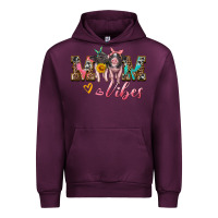 Mauve Wine mom vibes baby pigs Urban Hoodie - Artiststas