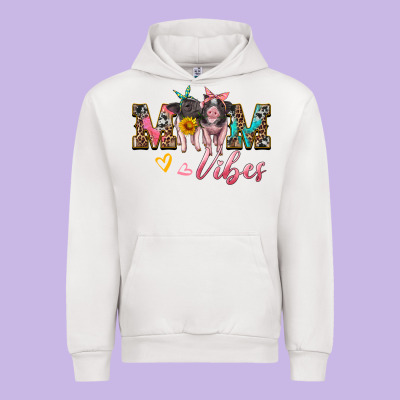Mom Vibes Baby Pigs Urban Hoodie Designed By Artiststas