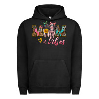 Pigment Black mom vibes baby pigs Urban Hoodie - Artiststas