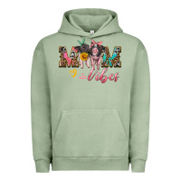 Pigment Oil Green mom vibes baby pigs Urban Hoodie - Artiststas
