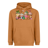 Meerkat pink gingerbread coffee cups Heavyweight Hoodie - Zillion Design Studio