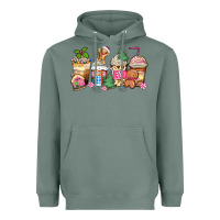 Sage pink gingerbread coffee cups Heavyweight Hoodie - Zillion Design Studio