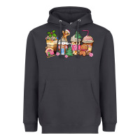 Smoke pink gingerbread coffee cups Heavyweight Hoodie - Zillion Design Studio