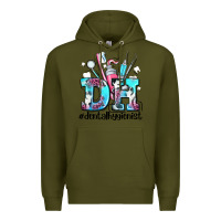 Army Green d h dental hygienist Premium Hoodie - AdoDesignShop