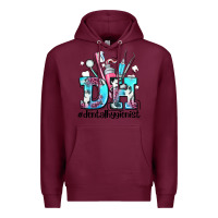 Burgundy d h dental hygienist Premium Hoodie - AdoDesignShop