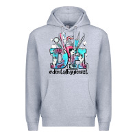 Heather Grey d h dental hygienist Premium Hoodie - AdoDesignShop