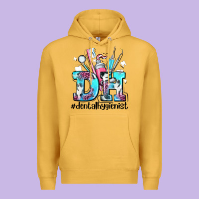 D H Dental Hygienist Premium Hoodie Designed By Adodesignshop