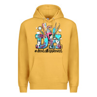 Mustard d h dental hygienist Premium Hoodie - AdoDesignShop