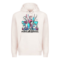 Pale Pink d h dental hygienist Premium Hoodie - AdoDesignShop