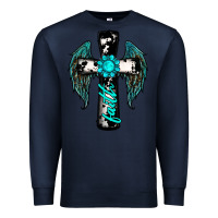 Navy cross faith gemstone wings Premium Sweatshirt - RanaPortraitStore