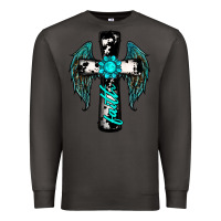 Smoke cross faith gemstone wings Premium Sweatshirt - RanaPortraitStore