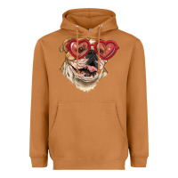Meerkat english bulldog with love glass Heavyweight Hoodie - RanaPortraitStore