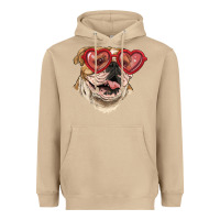 Mushroom english bulldog with love glass Heavyweight Hoodie - RanaPortraitStore