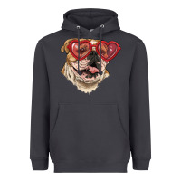 Smoke english bulldog with love glass Heavyweight Hoodie - RanaPortraitStore