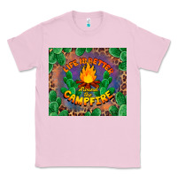 Bubblegum Pink life is better around the campfire Classic Tee - BarkalooDesign