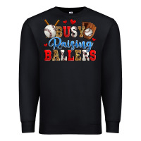 Black busy raising ballers baseball Premium Sweatshirt - Zillion Design Studio