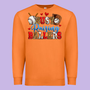 Busy Raising Ballers Baseball Premium Sweatshirt Designed By Zillion Design Studio