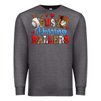 Charcoal Heather busy raising ballers baseball Premium Sweatshirt - Zillion Design Studio