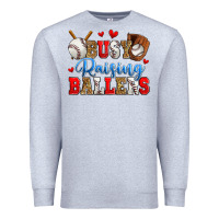 Heather Grey busy raising ballers baseball Premium Sweatshirt - Zillion Design Studio