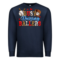 Navy busy raising ballers baseball Premium Sweatshirt - Zillion Design Studio