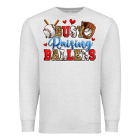 Oatmeal Heather busy raising ballers baseball Premium Sweatshirt - Zillion Design Studio