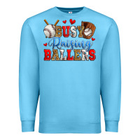 Ocean Blue busy raising ballers baseball Premium Sweatshirt - Zillion Design Studio