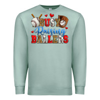 Seafoam busy raising ballers baseball Premium Sweatshirt - Zillion Design Studio