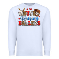 White busy raising ballers baseball Premium Sweatshirt - Zillion Design Studio