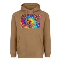 Toasted Coconut leopard tie dye background Heavyweight Hoodie - Zillion Design Studio