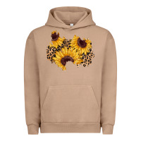 Pigment Burro sunflower leopard patch Urban Hoodie - AdoDesignShop