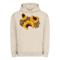 Pigment French Oak sunflower leopard patch Urban Hoodie - AdoDesignShop