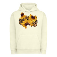 Pigment Pistachio sunflower leopard patch Urban Hoodie - AdoDesignShop